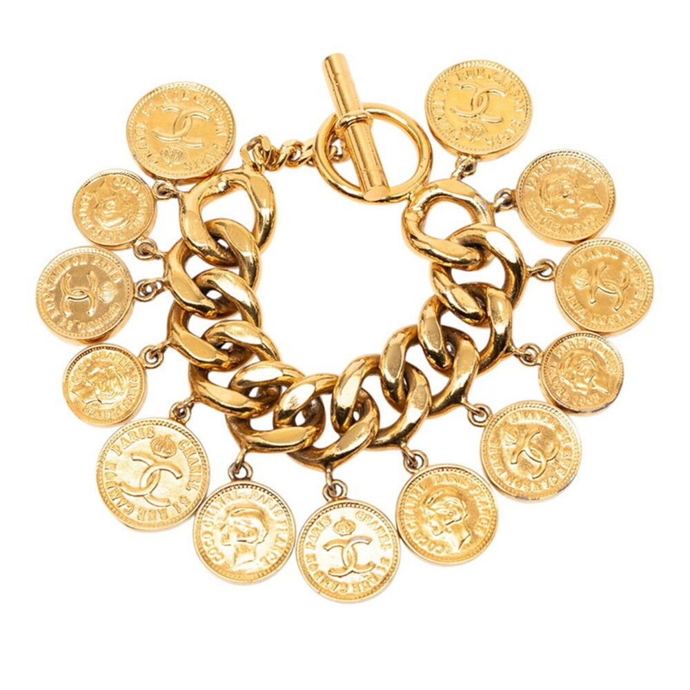CHANEL Vintage Gold Charm Bracelet